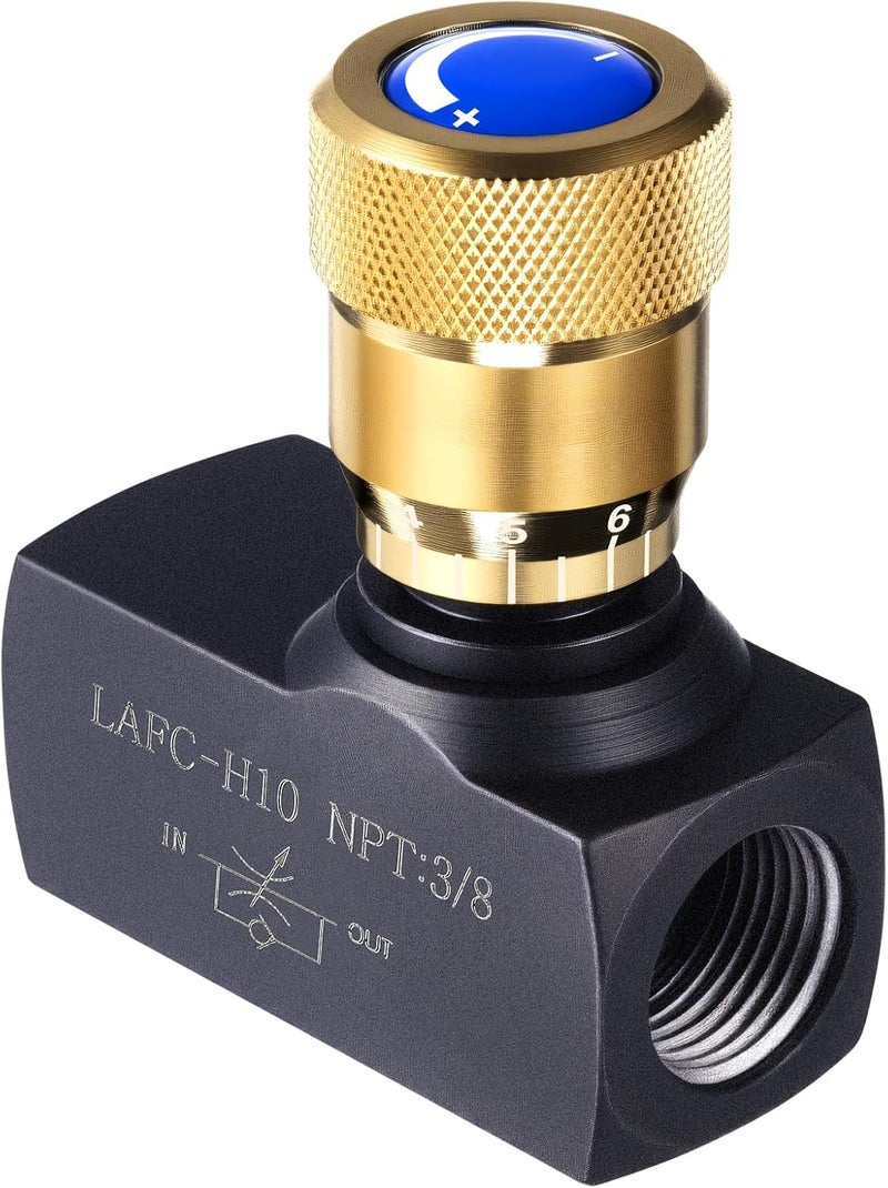 Pelopy 3/8 Inch Npt Ports Hydraulic Flow Control Needle Valve with Free Reverse Flow - Image 1